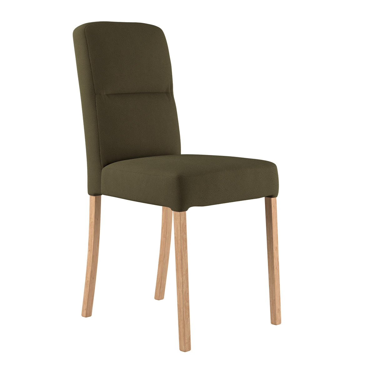 STUHL - Eichefarben/Grün, KONVENTIONELL, Holz/Textil (43/91/58cm) - Livetastic