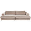 MEGASOFA Cord Taupe  - Taupe/Schwarz, Design, Kunststoff/Textil (290/86/170cm) - Pure Home Lifestyle