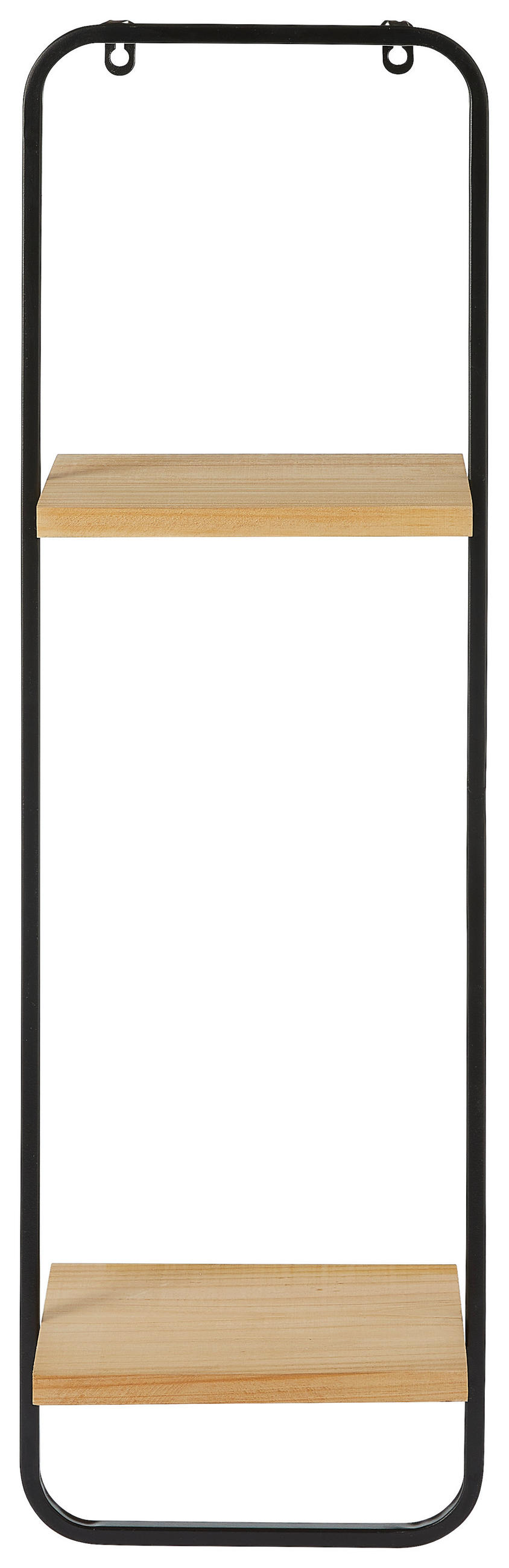 WANDREGAL  - Schwarz, Basics, Holz/Metall (24/15/80cm) - Ambia Home