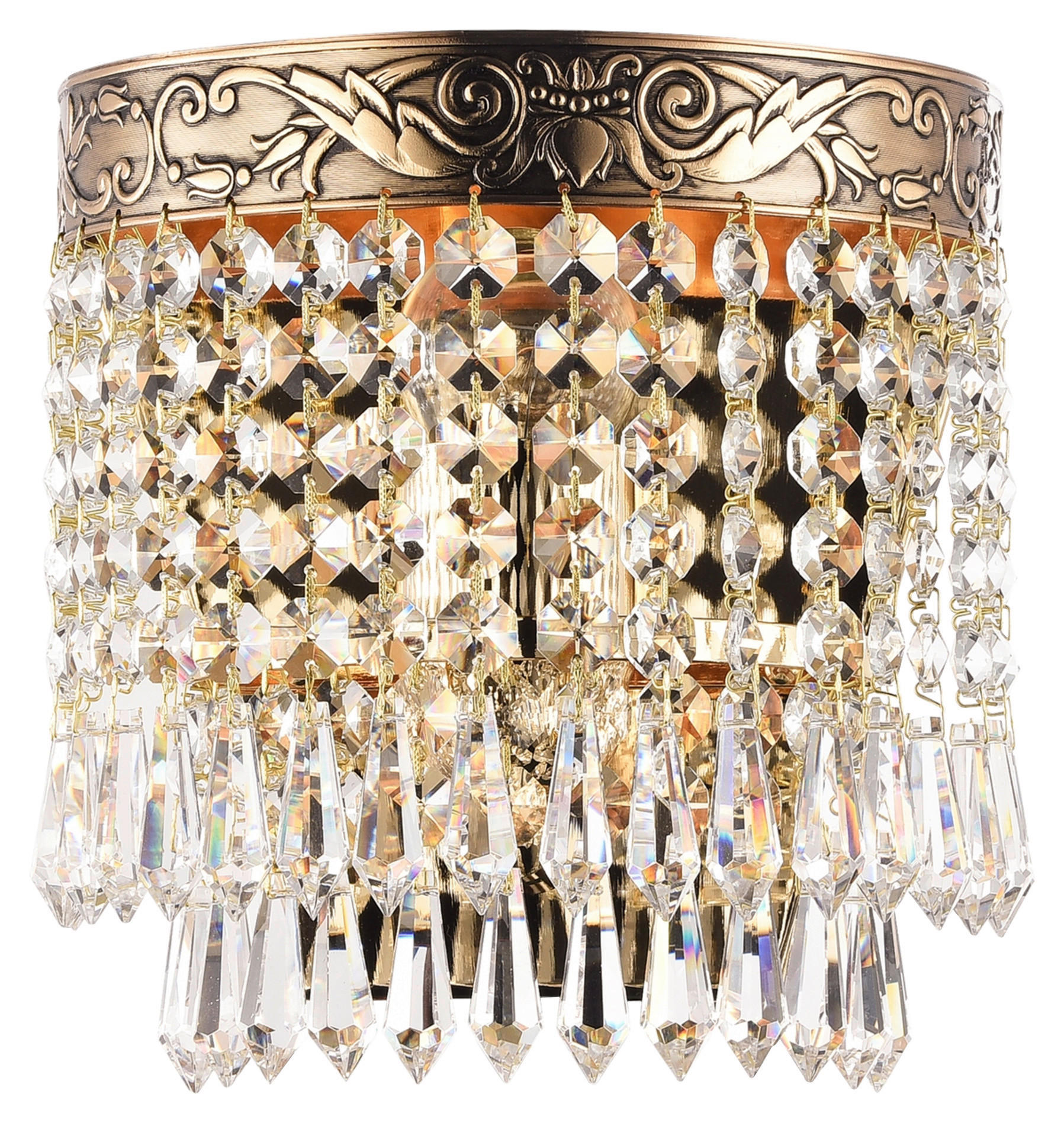 VÄGGLAMPA 17/18,4/11,9 cm   - guldfärgad, Basics, metall/glas (17/18,4/11,9cm) - MAYTONI