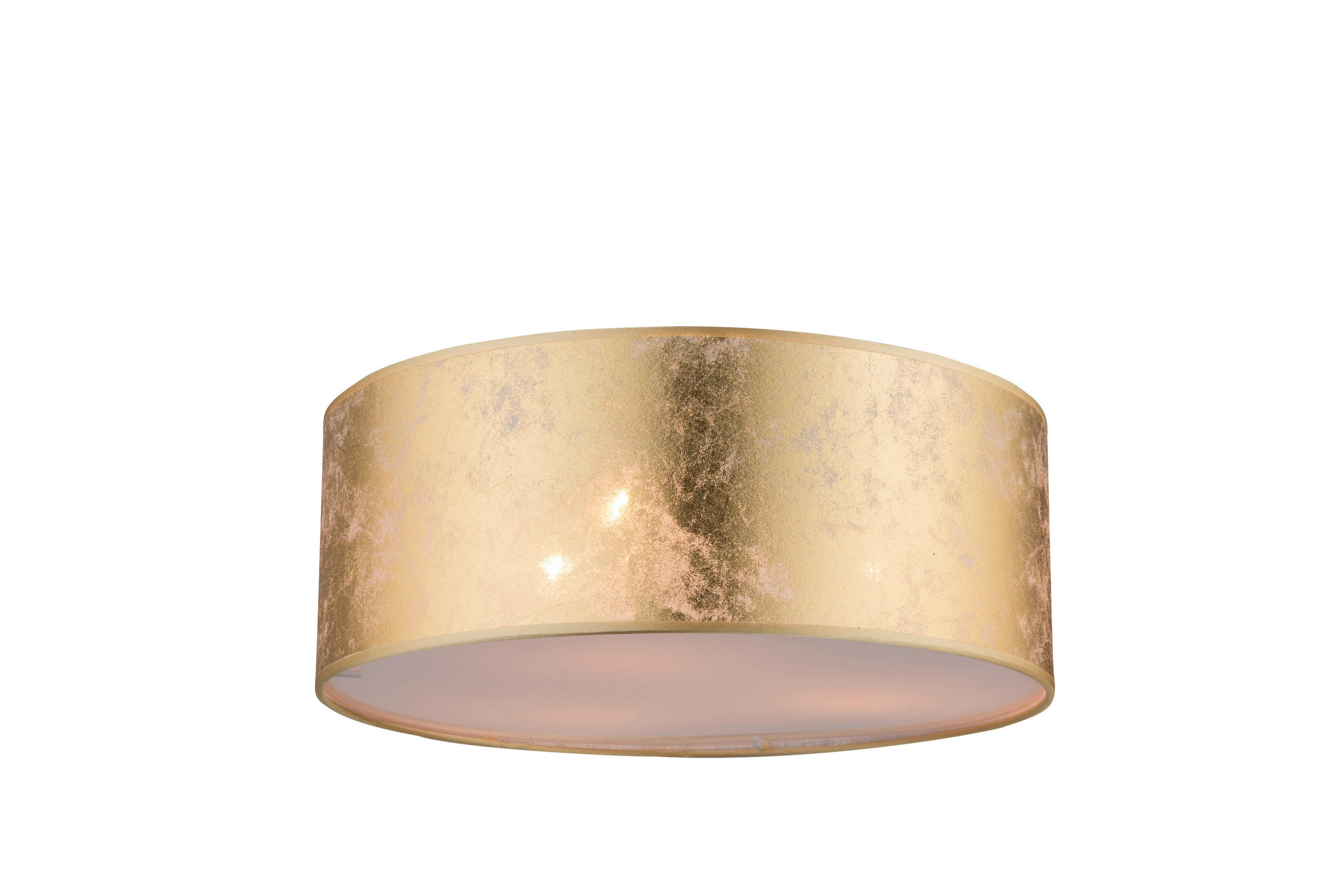 DECKENLEUCHTE  40/17,5 cm    - Goldfarben, Design, Kunststoff/Textil (40/17,5cm) - Globo