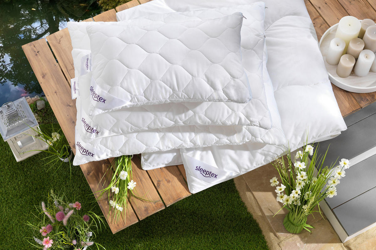 POLŠTÁŘ POD HLAVU, 70/90 cm - bílá, Basics, textil (70/90cm) - Sleeptex