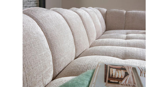 ECKSOFA in Chenille Creme  272/172 cm  - Creme/Schwarz, KONVENTIONELL, Kunststoff/Textil (272/172cm) - Carryhome
