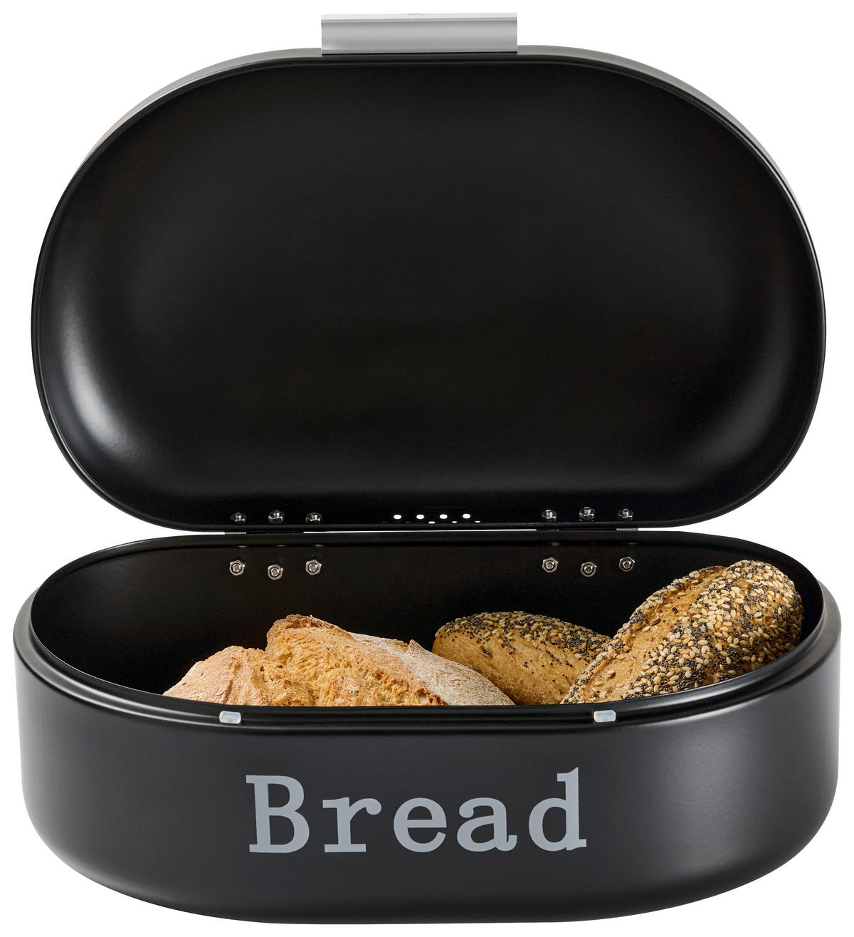 CHLEBNÍK - černá/barvy stříbra, Konvenční, kov/plast (33,5/23,5/14,5cm) - Homeware Profession.