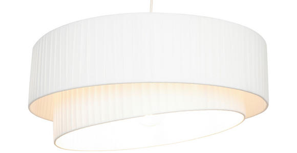 HÄNGELEUCHTE 50/122,5 cm  - Weiß, Trend, Textil/Metall (50/122,5cm) - Novel