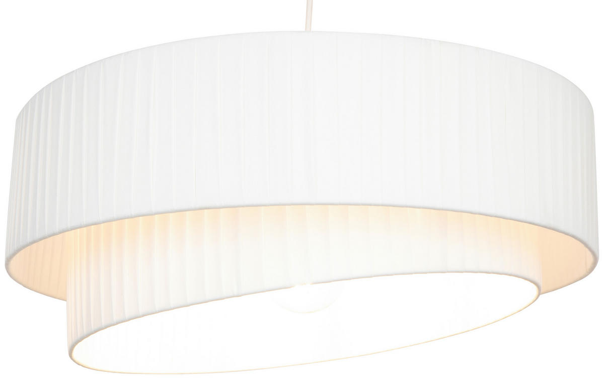 HÄNGELEUCHTE 50/122,5 cm   - Weiß, Trend, Textil/Metall (50/122,5cm) - Novel