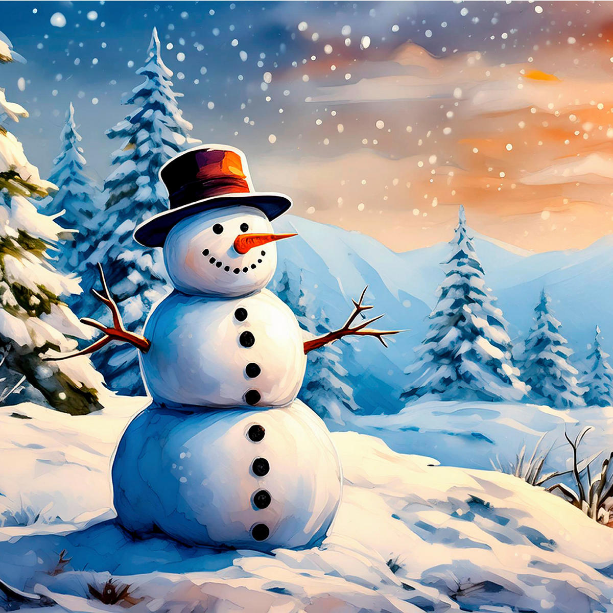 FUSSMATTE 40/60 cm Snowman  - Multicolor, Trend, Kunststoff/Textil (40/60cm) - Esposa