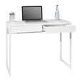 SCHREIBTISCH 102/40/76 cm  in Weiß  - Weiß, Design, Holzwerkstoff/Metall (102/40/76cm) - Hom`in