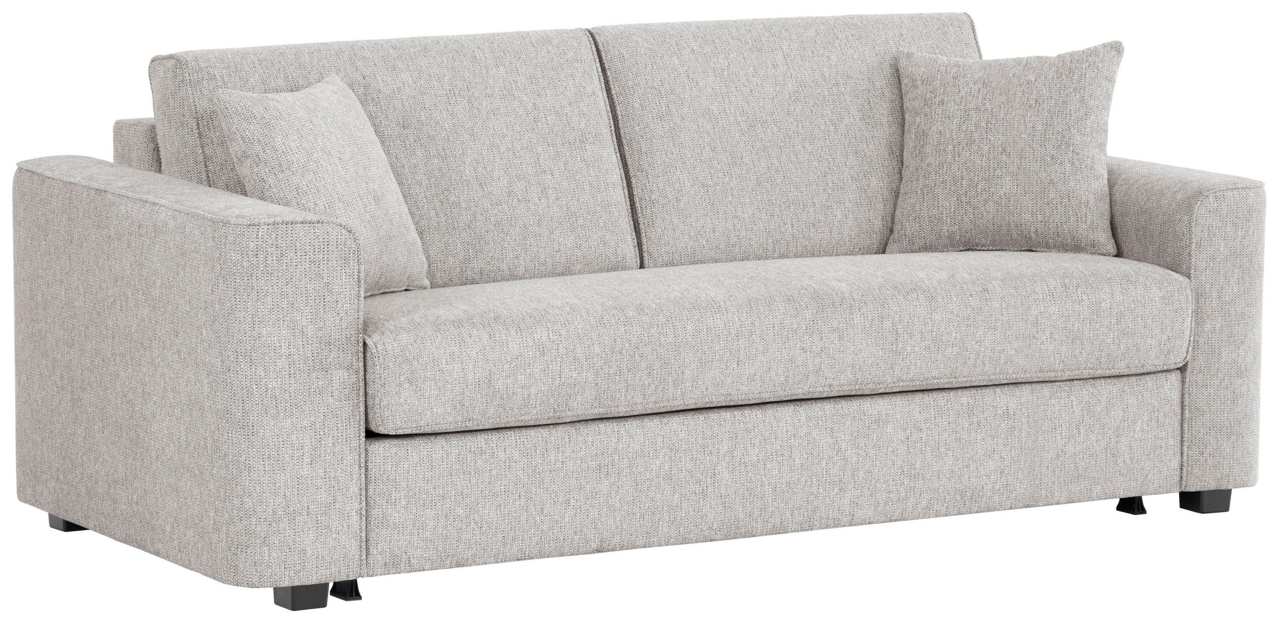 SCHLAFSOFA in Textil Grauweiss  - Schwarz/Grauweiss, Design, Kunststoff/Textil (205/83/100cm) - Livetastic