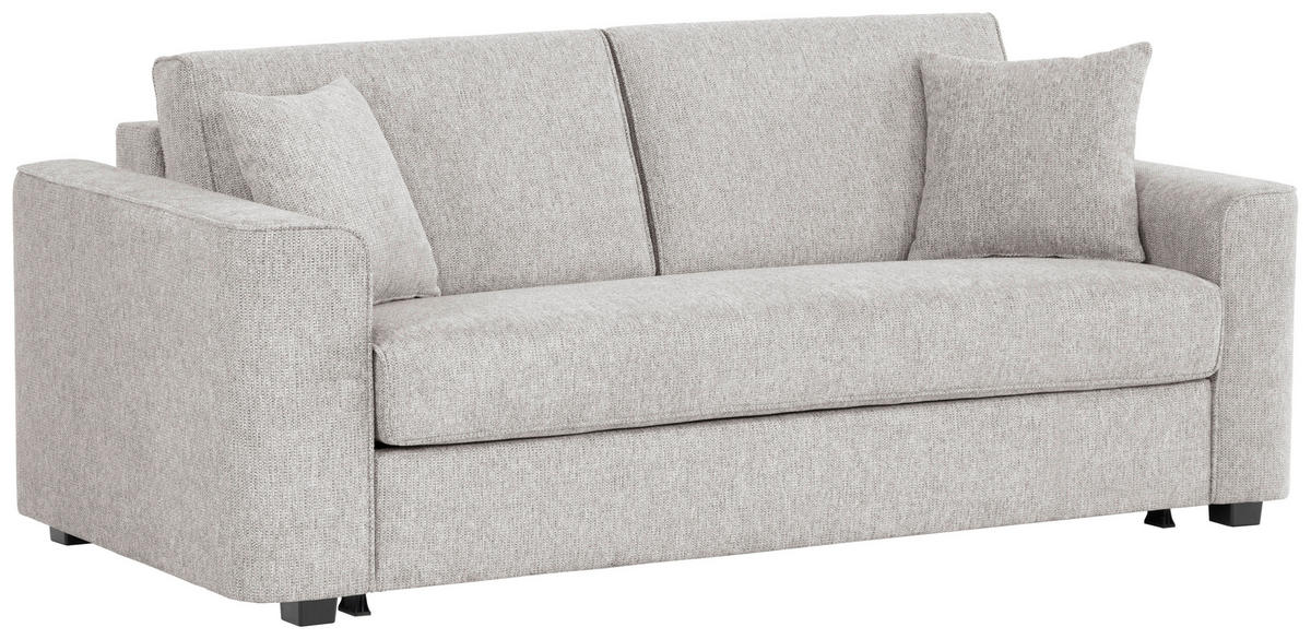 SCHLAFSOFA in Textil Grauweiss  - Schwarz/Grauweiss, Design, Kunststoff/Textil (205/83/100cm) - Livetastic