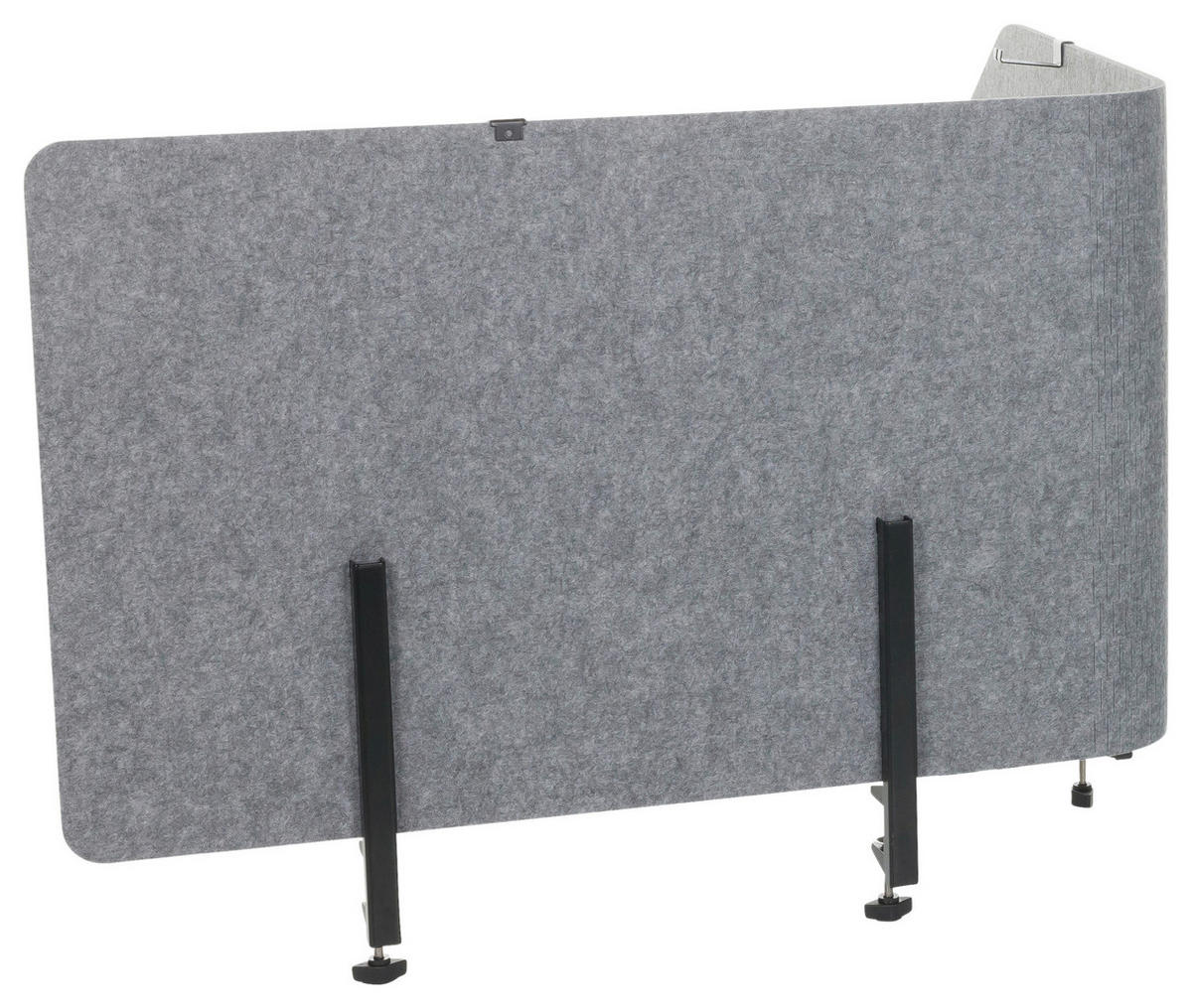 TRENNWAND Kunststoff, Textil, Metall Grau  - Grau, Basics, Kunststoff/Textil (160/50/1cm) - MID.YOU