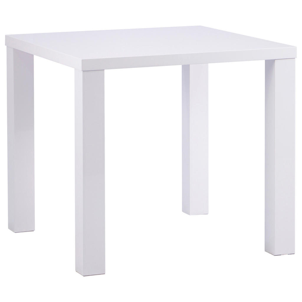 P & B JEDÁLENSKÝ STÔL, biela s vysokým leskom, 80/80/75 cm