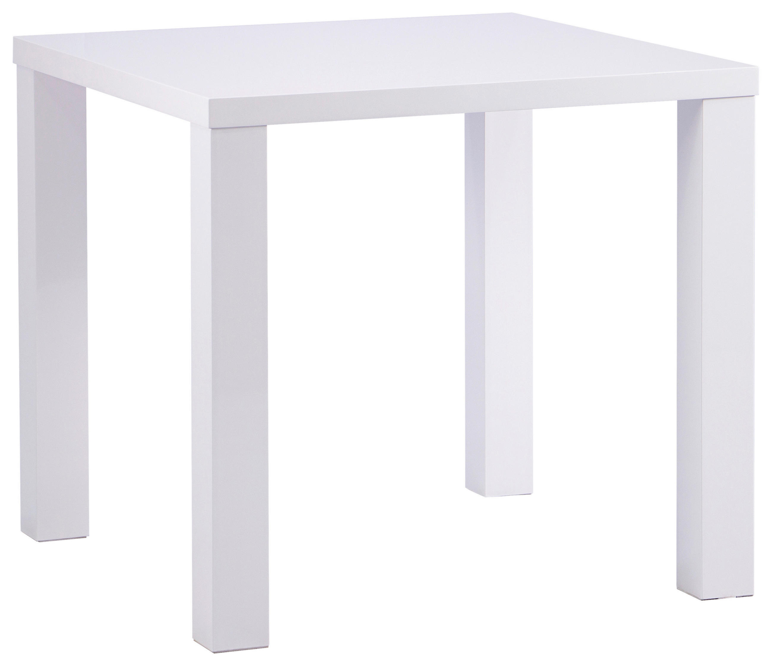 P & B JÍDELNÍ STŮL, vysoce lesklá bílá, 80/75/80 cm