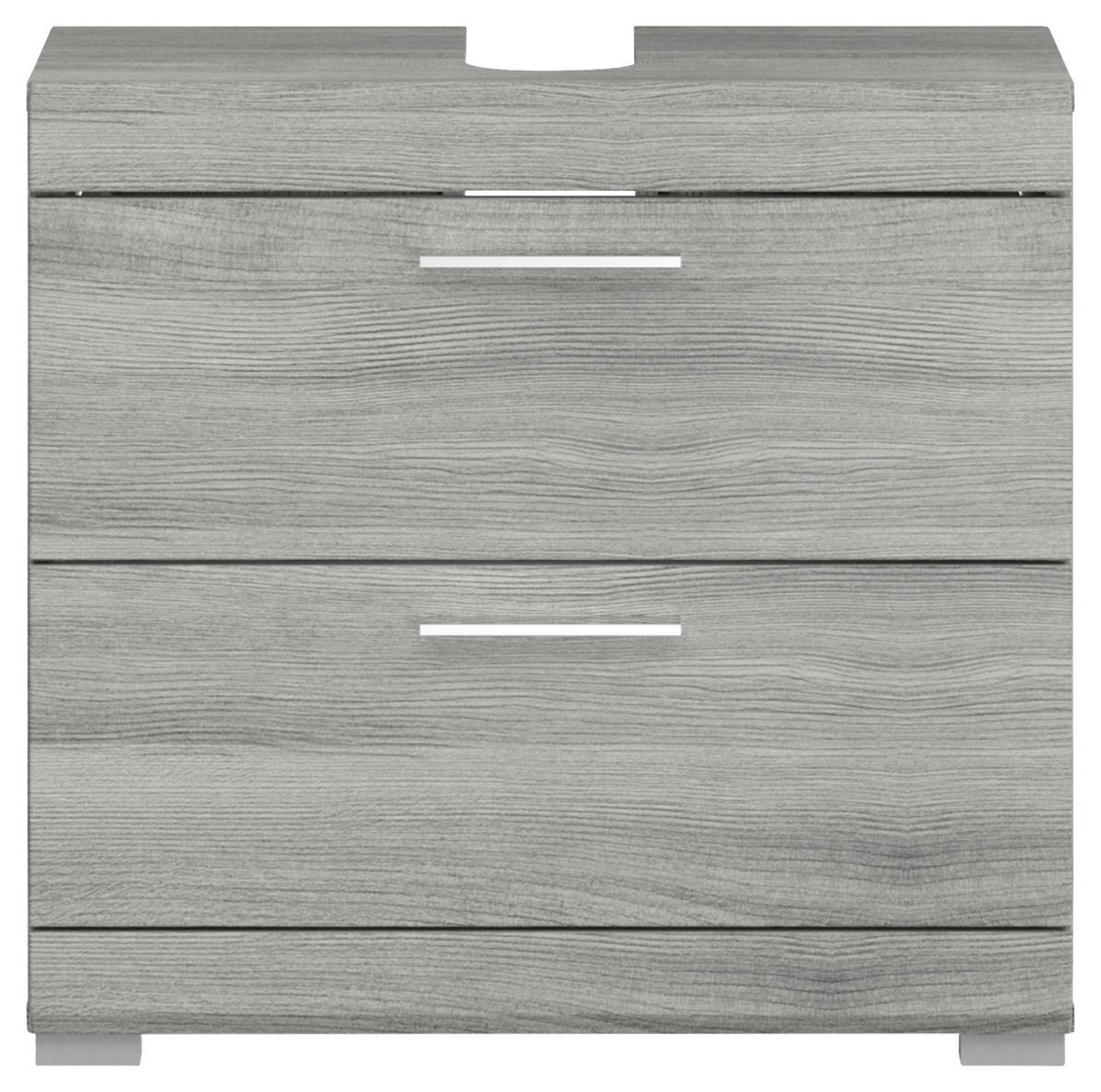 WASCHBECKENUNTERSCHRANK 60/56/34 cm  - Silberfarben/Silbereichenfarben, MODERN, Holzwerkstoff (60/56/34cm) - MID.YOU