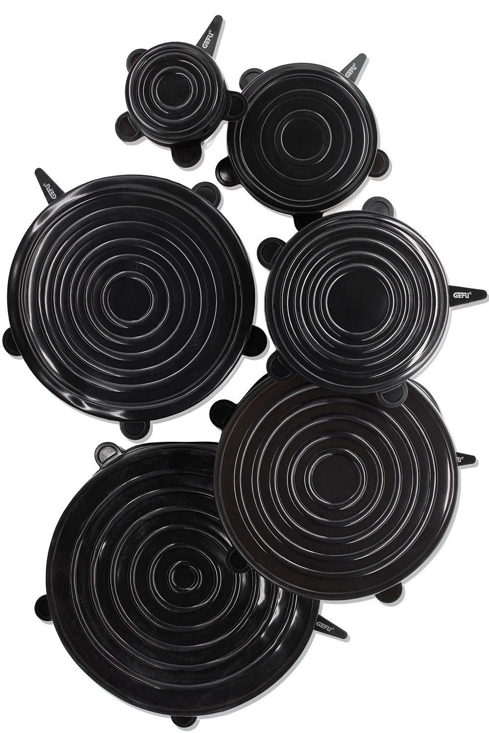 SILIKONDECKEL-SET FLEXIFRESH  - Schwarz, Basics, Kunststoff - Gefu