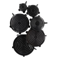SILIKONDECKEL-SET FLEXIFRESH  - Schwarz, Basics, Kunststoff - Gefu