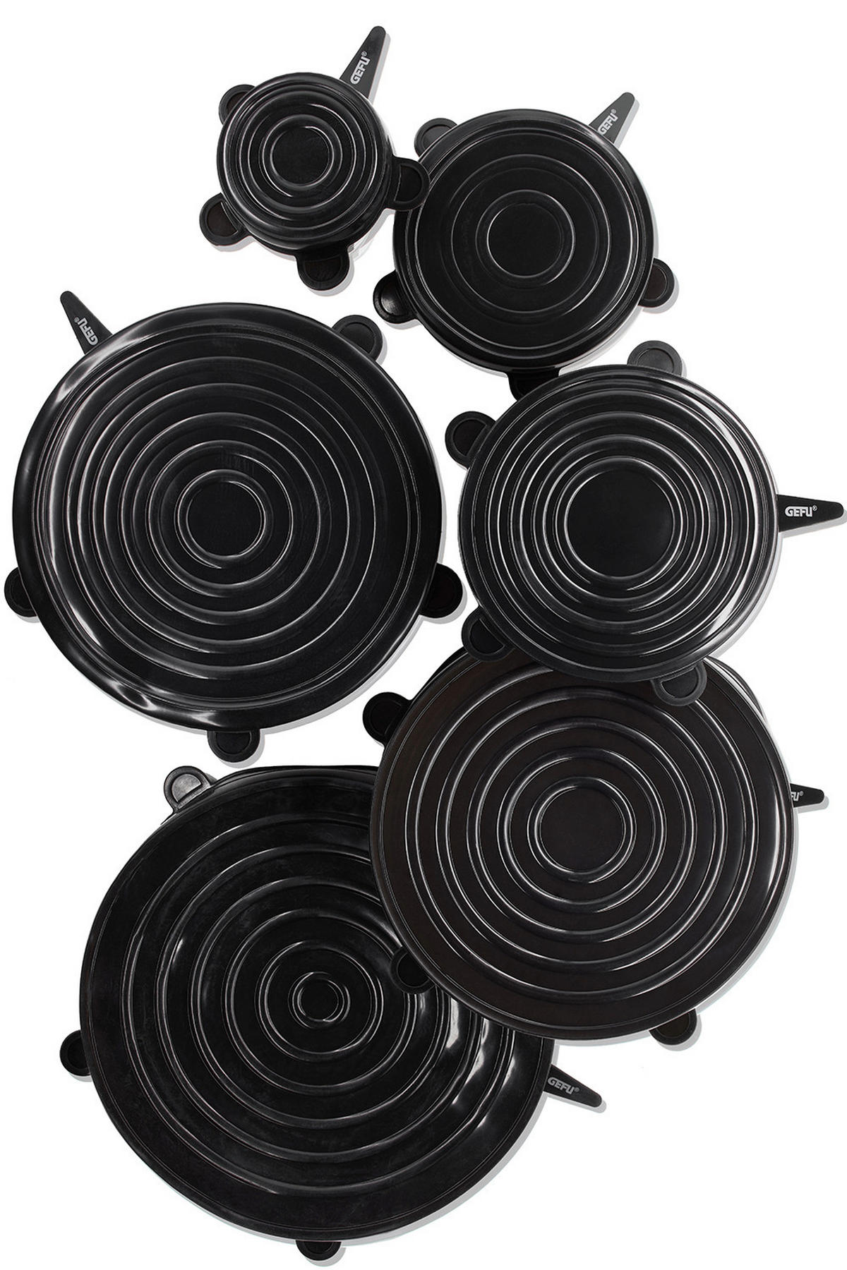 SILIKONDECKEL-SET FLEXIFRESH  - Schwarz, Basics, Kunststoff - Gefu