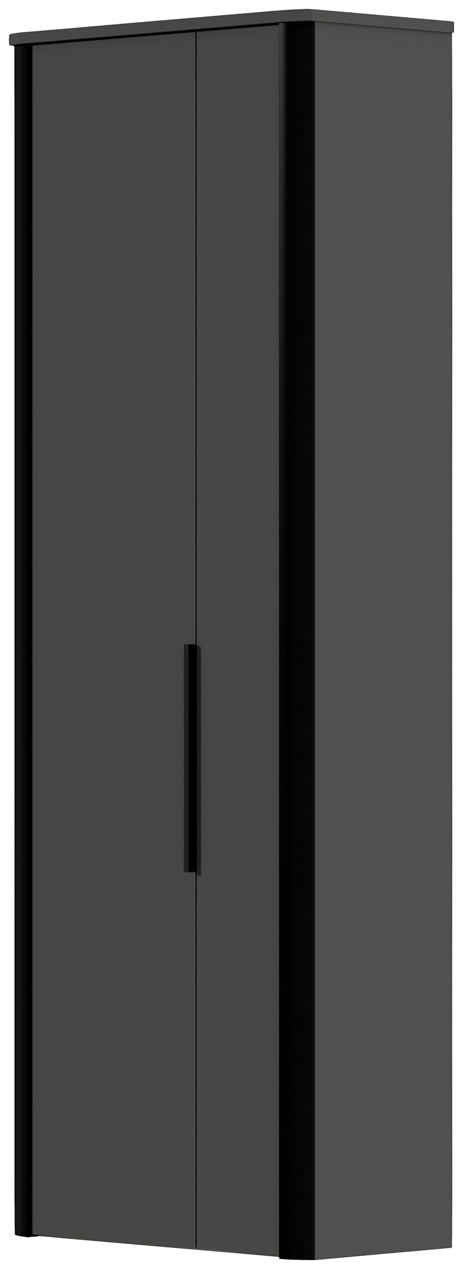 GARDEROBENSCHRANK  in 66/191/34 cm  - Anthrazit/Schwarz, Design, Holzwerkstoff/Metall (66/191/34cm) - Dieter Knoll