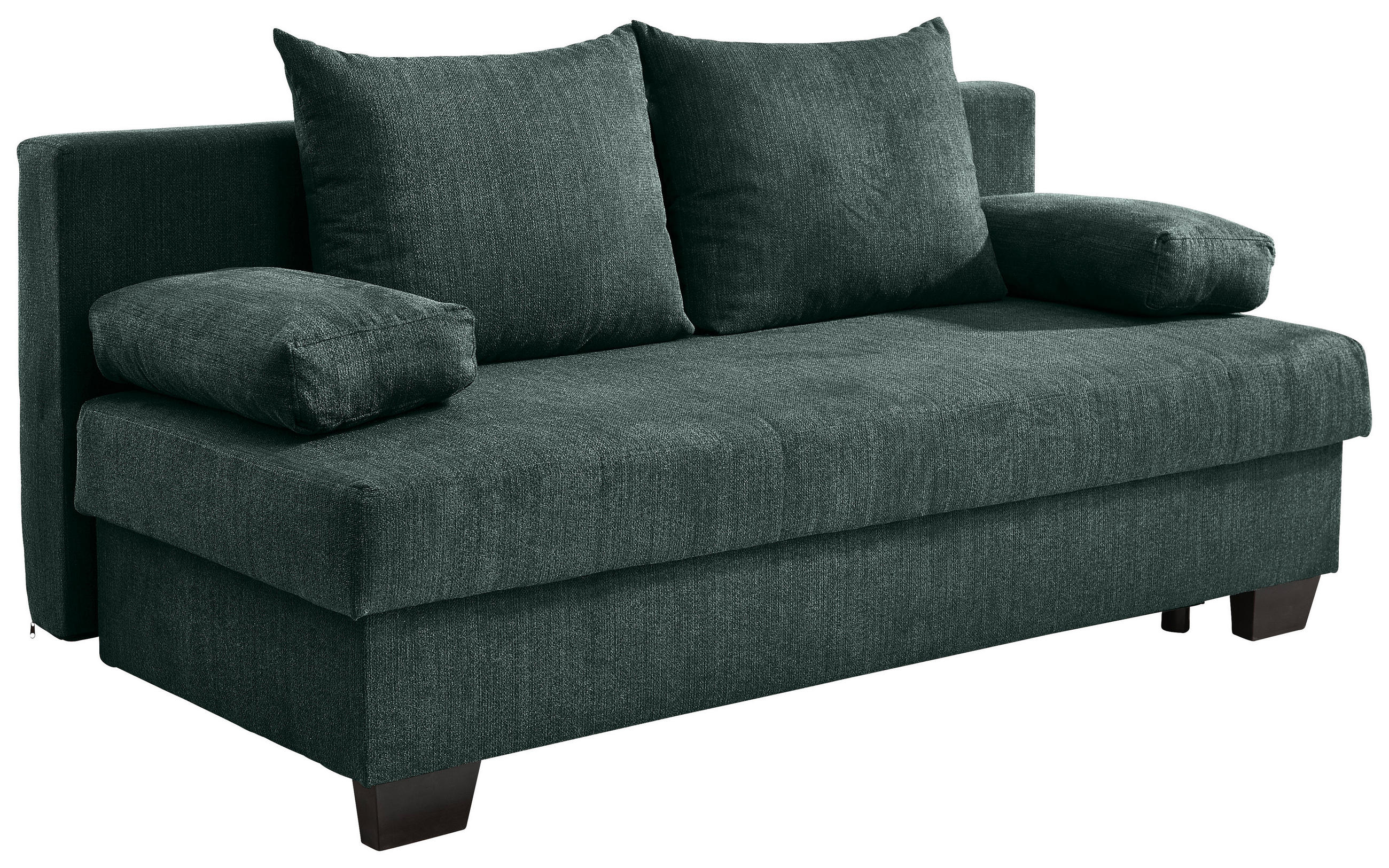 SCHLAFSOFA Flachgewebe Dunkelgrün  - Dunkelgrün, KONVENTIONELL, Holz/Textil (200/88/102cm) - Xora