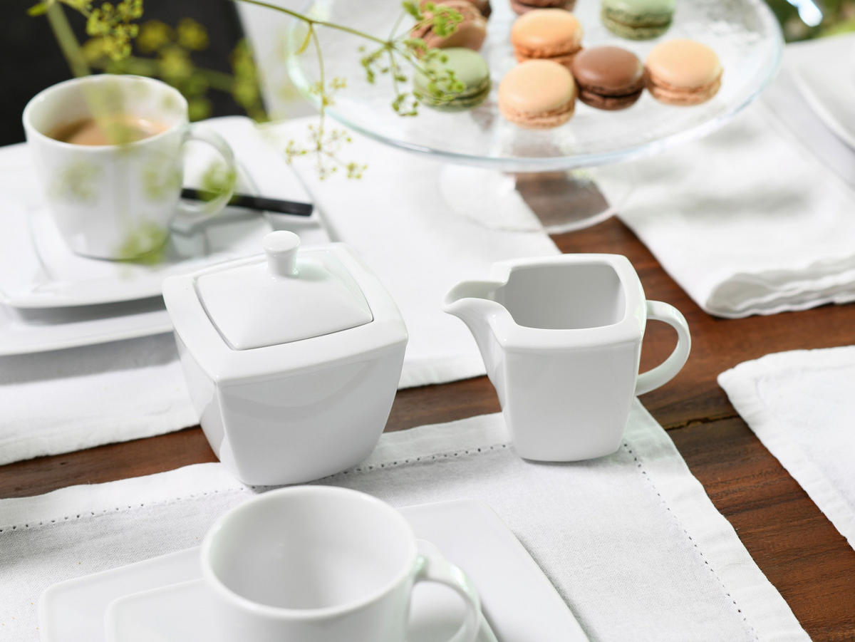 MILCH- UND ZUCKER-SET Victoria weiss Keramik  - Weiß, Basics, Keramik - Creatable