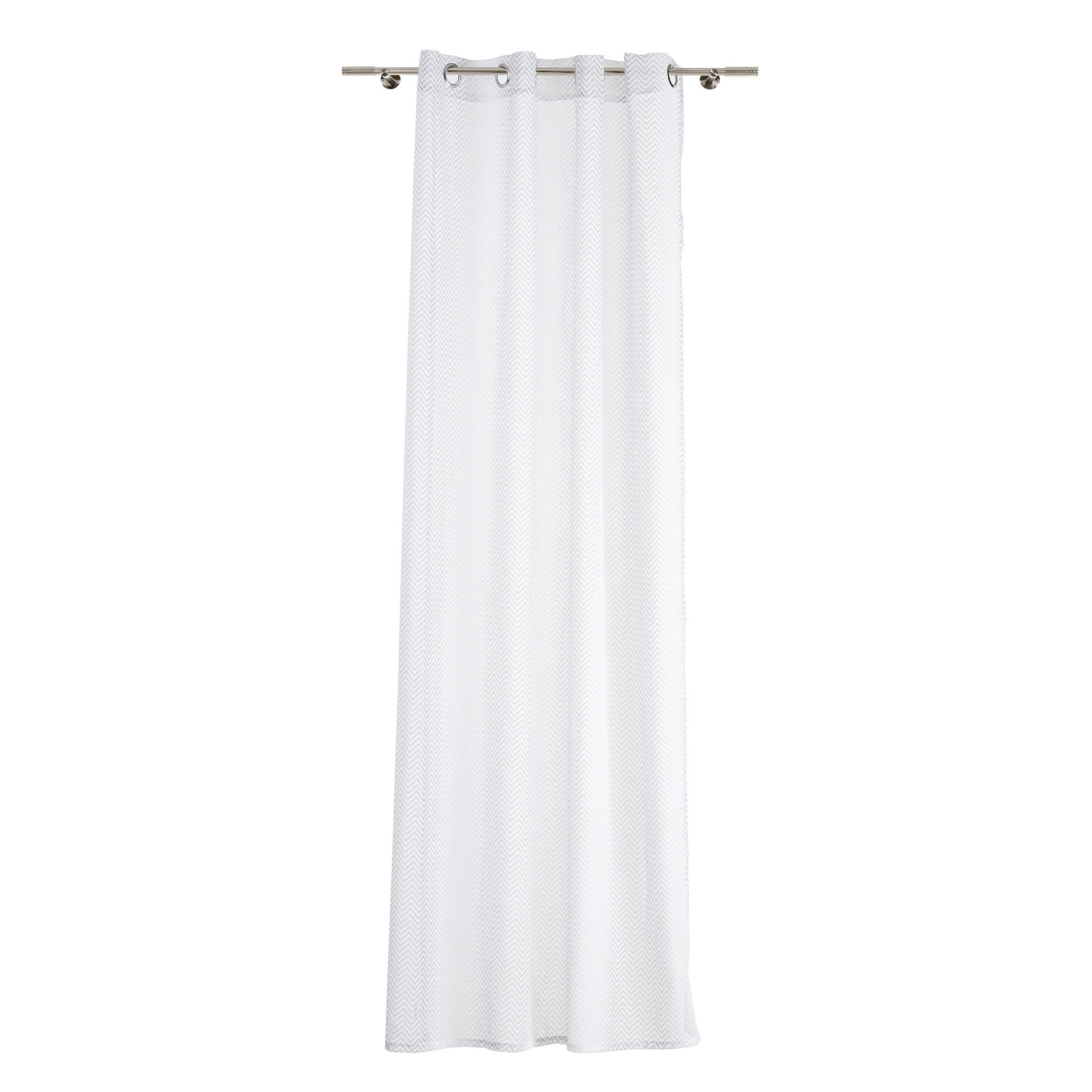 Draperie Opacă transparent  - gri deschis, Basics, textil (24/31/6cm)