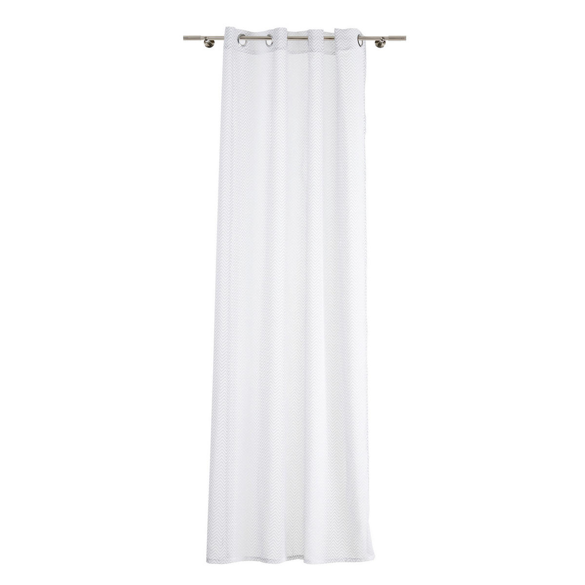 Draperie Opacă transparent  - gri deschis, Basics, textil (24/31/6cm)