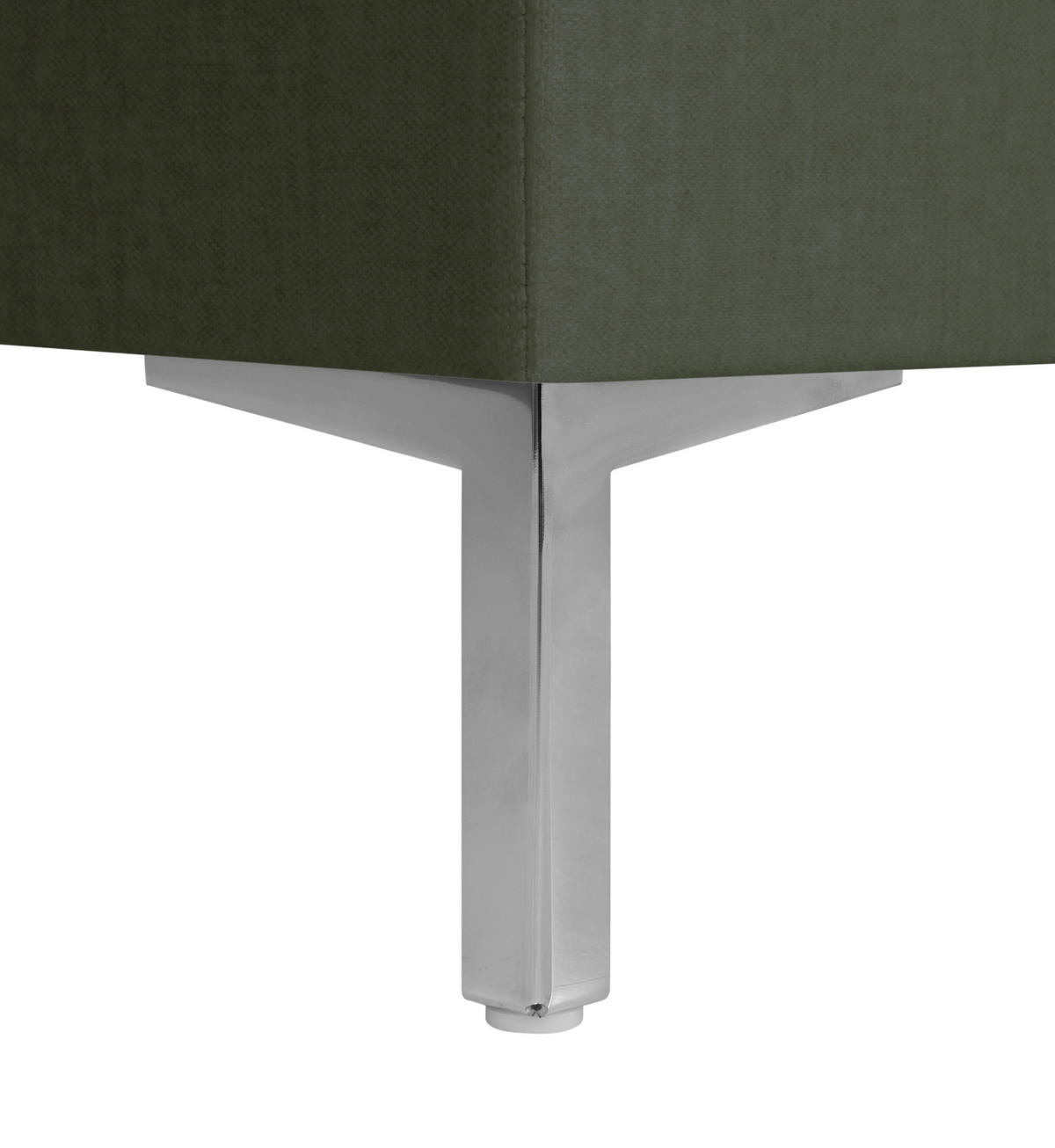 BOXSPRINGBETT 140/200 cm  in Dunkelgrün  - Dunkelgrün/Alufarben, Modern, Textil (140/200cm) - MID.YOU