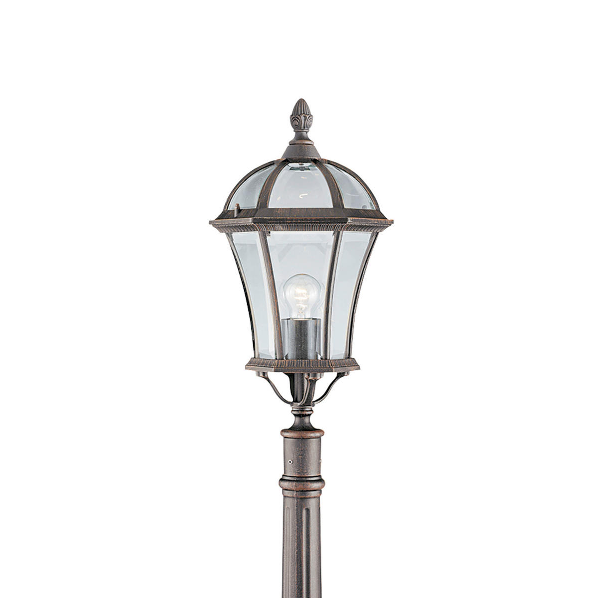WEGELEUCHTE Capri 23/23/140 cm  - Rostfarben/Hellgrau, Design, Glas/Kunststoff (23/23/140cm)