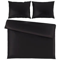 POVLEČENÍ, satén, černá, 200/200 cm - černá, Basics, textil (200/200cm) - Novel