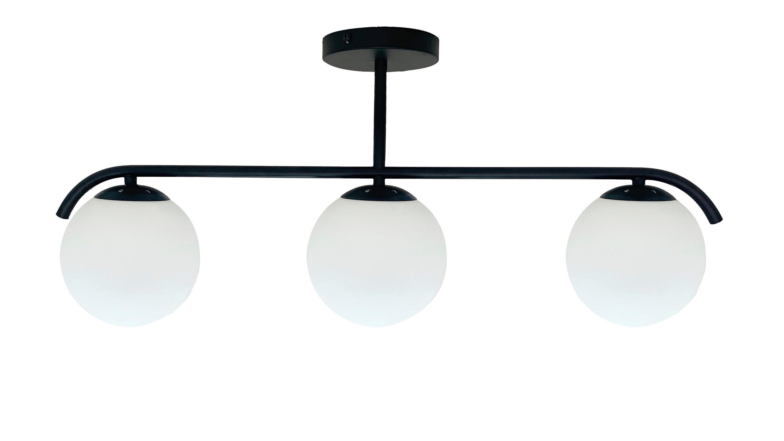 DECKENLEUCHTE    69,5/15/29 cm  - Schwarz/Weiß, KONVENTIONELL, Metall (69,5/15/29cm)
