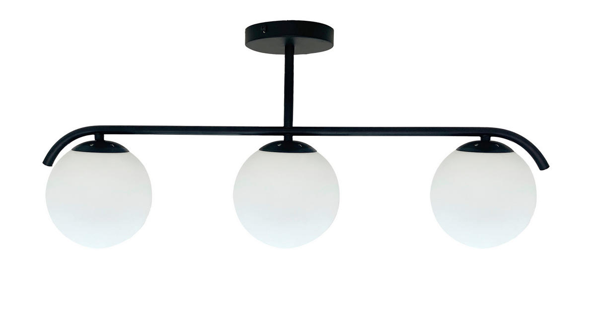 DECKENLEUCHTE    69,5/15/29 cm  - Schwarz/Weiß, KONVENTIONELL, Metall (69,5/15/29cm)