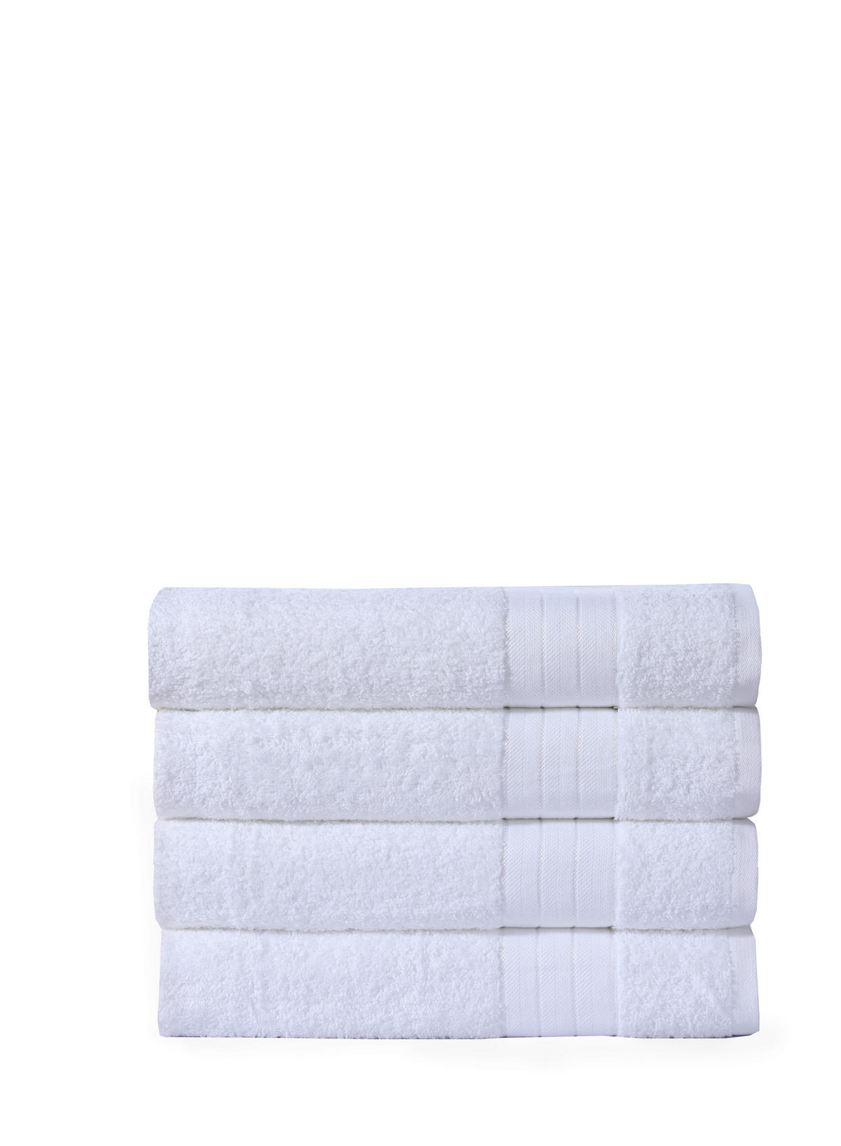 FROTTIERSET Weiß 4-teilig  - Weiß, KONVENTIONELL, Textil (50/100cm) - MID.YOU