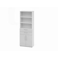 AKTENSCHRANK Grau, Weiß  - Weiß/Grau, Basics, Holzwerkstoff (80/215,6/41,7cm) - Venda