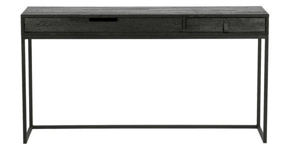 SCHREIBTISCH 140/44/75 cm  in Schwarz  - Schwarz, KONVENTIONELL, Holz/Metall (140/44/75cm) - Carryhome