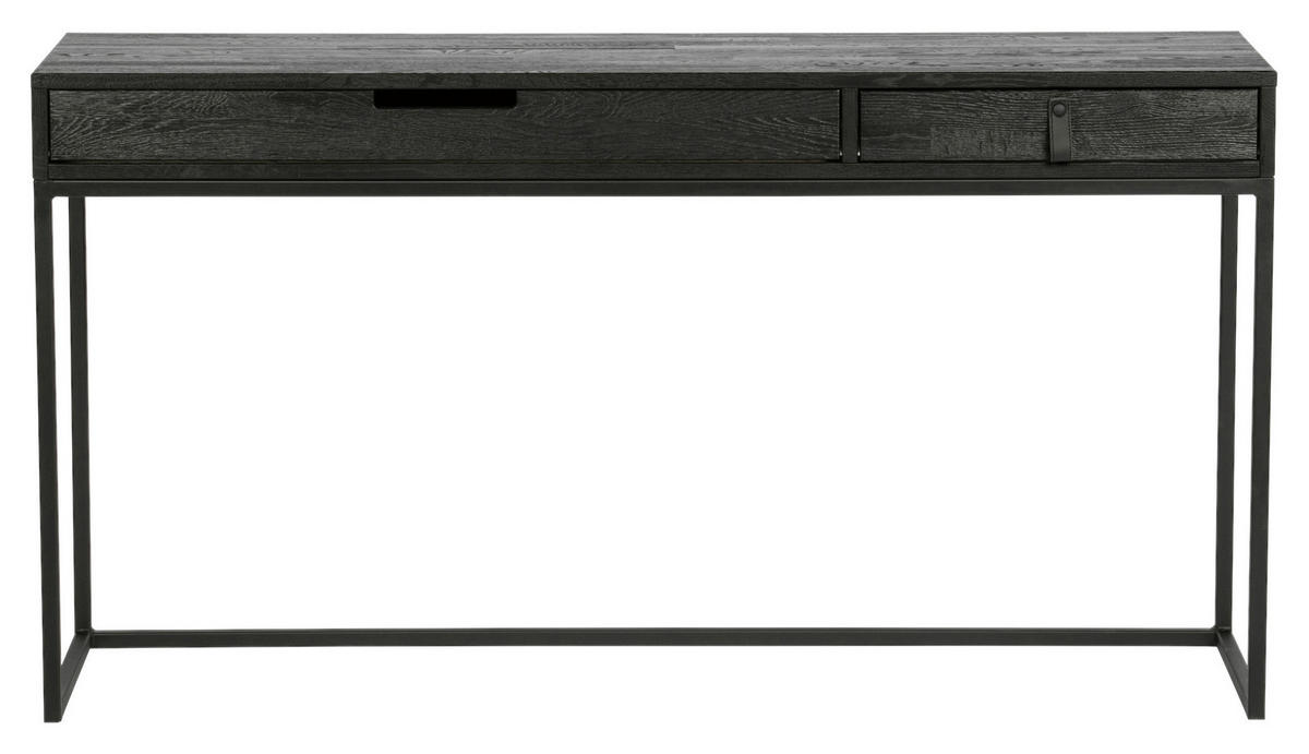 SCHREIBTISCH 140/44/75 cm  in Schwarz  - Schwarz, Design, Holz/Metall (140/44/75cm) - Carryhome