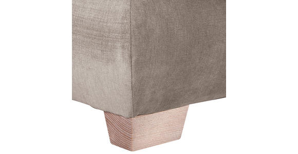 RÉCAMIERE Taupe Mikrofaser  - Taupe/Eichefarben, LIFESTYLE, Holz/Textil (176/85/88cm) - Xora