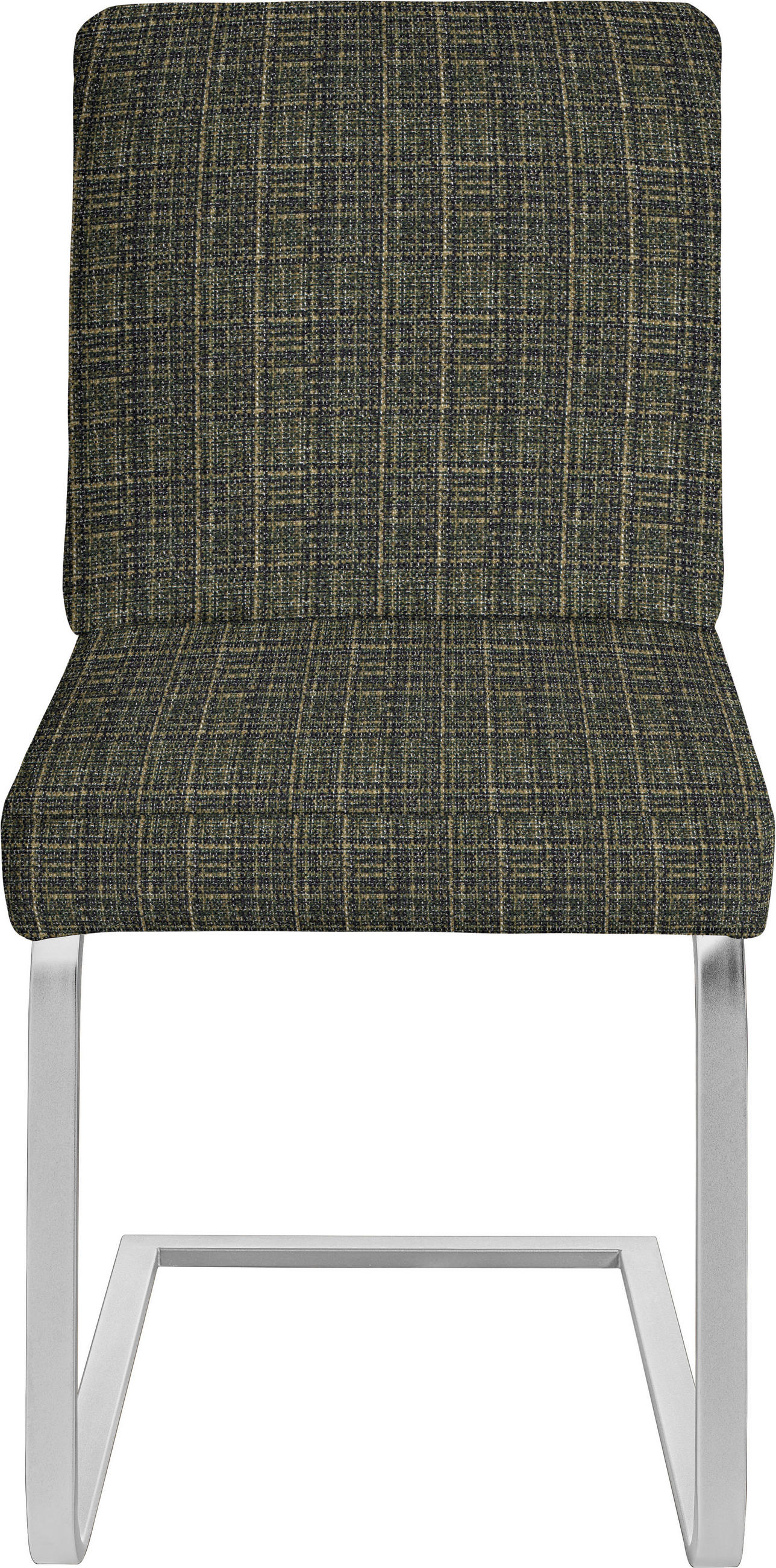 SCHWINGSTUHL  in Stahl Flachgewebe  - Chromfarben/Grün, Design, Textil/Metall (60/92/60cm) - Dieter Knoll