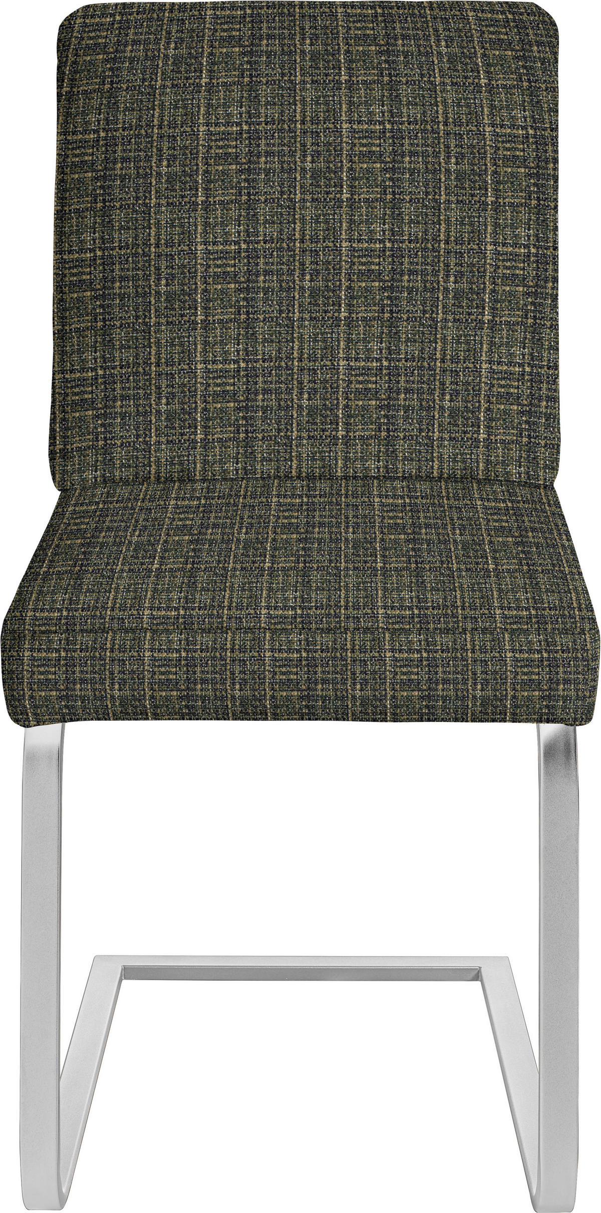 SCHWINGSTUHL  in Stahl Flachgewebe  - Chromfarben/Grün, Design, Textil/Metall (60/92/60cm) - Dieter Knoll
