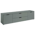 LOWBOARD  in 180/47/40 cm  - Salbeigrün/Schwarz, MODERN, Holzwerkstoff/Kunststoff (180/47/40cm) - Carryhome