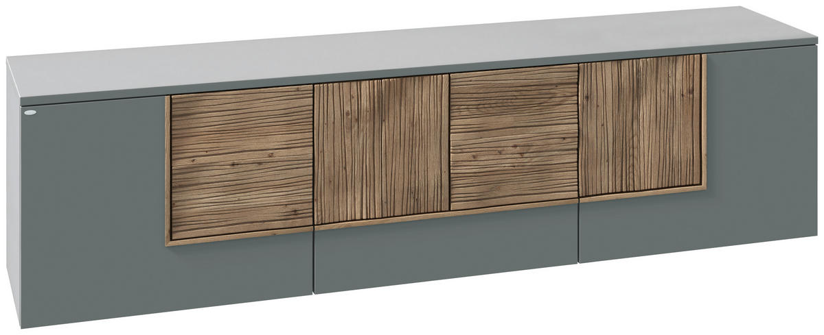 LOWBOARD Grau, Graugrün  191,9/52/44,9 cm  - Graugrün/Grau, Design, Holz/Holzwerkstoff (191,9/52/44,9cm) - Voglauer