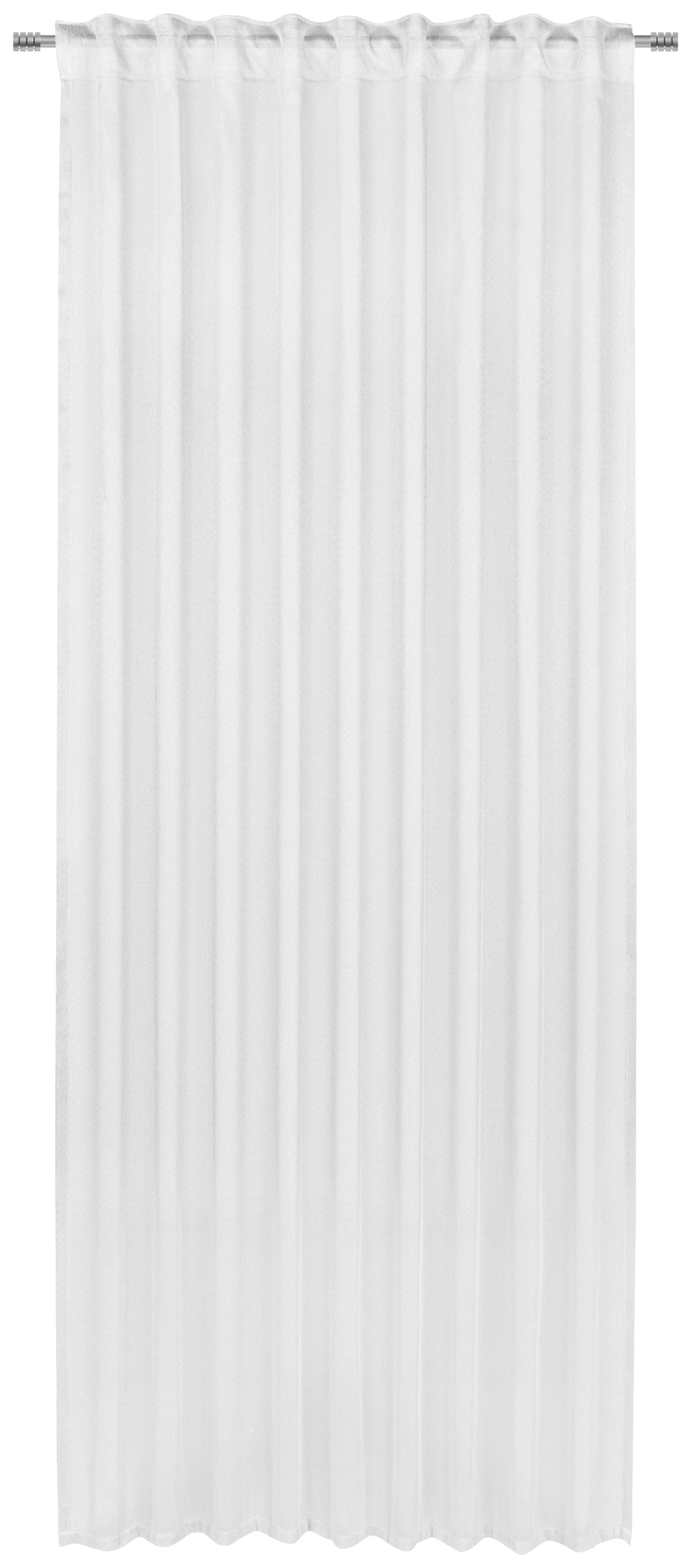 KÉSZFÜGGÖNY Áttetsző  - Fehér, Basics, Textil (140/245cm) - Esposa
