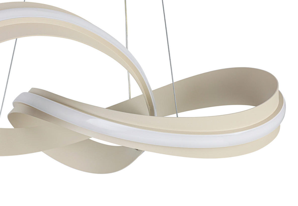 LED-HÄNGELEUCHTE 52/52/120 cm  - Sandfarben, Design, Kunststoff/Metall (52/52/120cm) - Novel