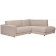 ECKSOFA  in Cord Taupe  265/224 cm  - Taupe/Schwarz, Design, Kunststoff/Textil (265/224cm) - Hom`in