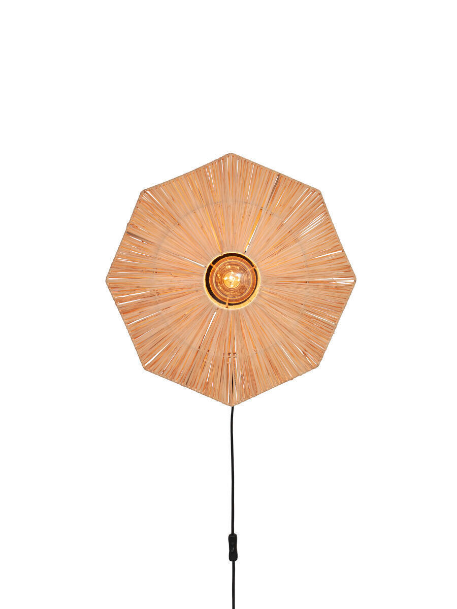 WANDLEUCHTE - Hellbraun, Basics, Naturmaterialien (45/7cm) - Good & Mojo