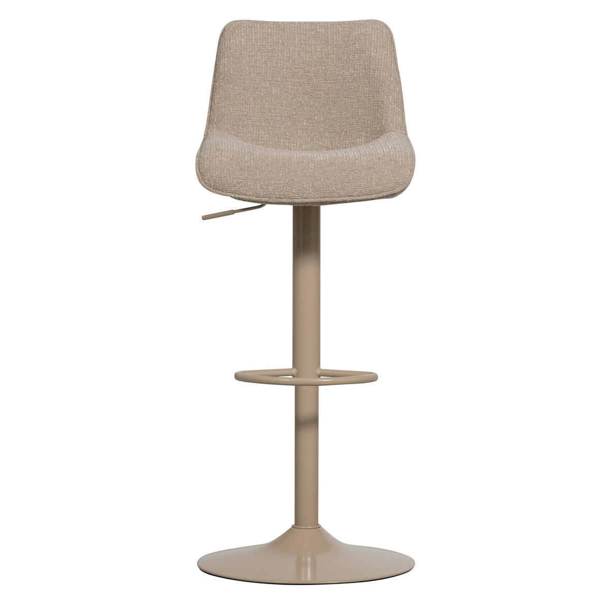 BARHOCKER Webstoff Sandfarben Gusseisen  - Sandfarben, MODERN, Textil/Metall (45/110/50cm) - Livetastic