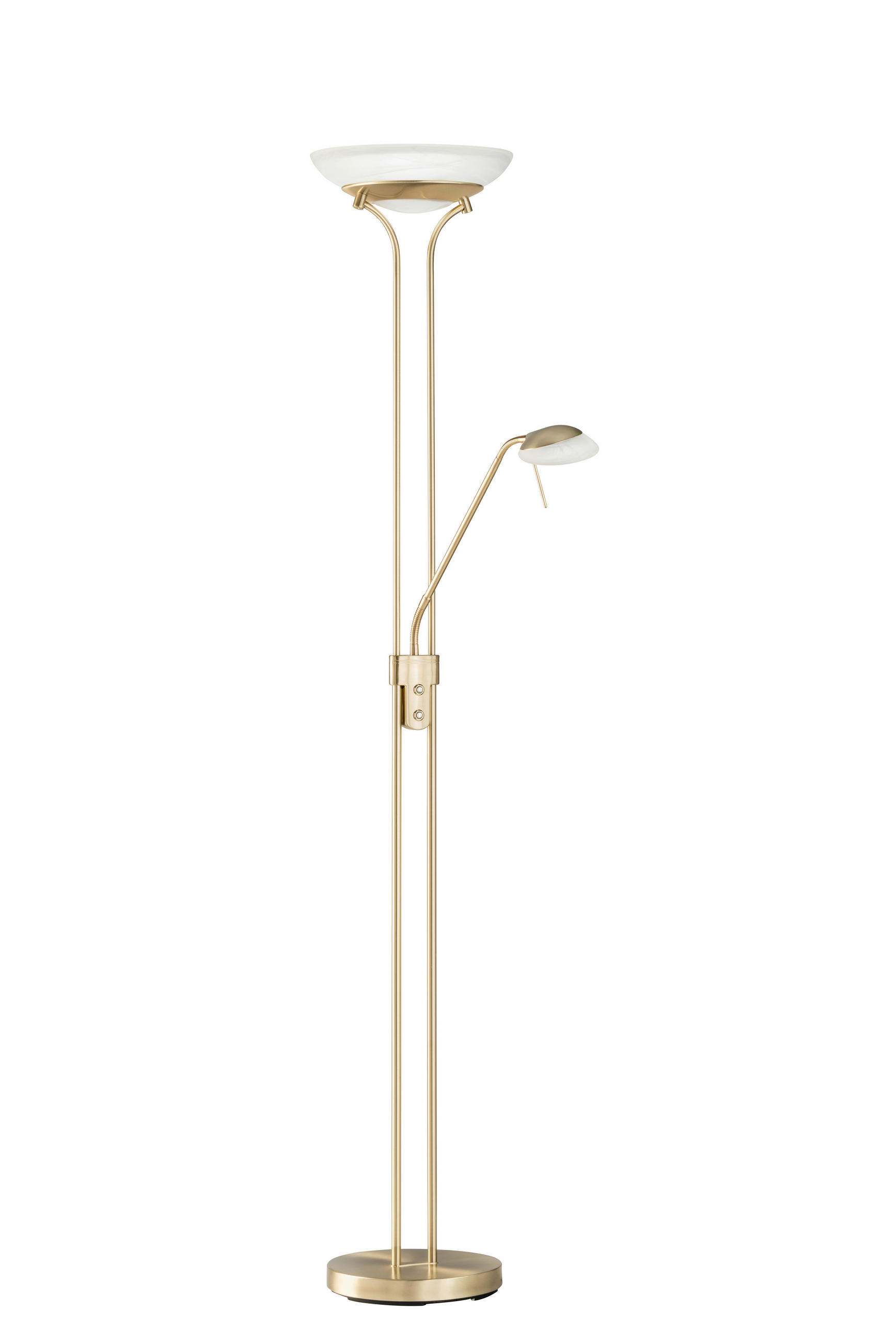 LED-DECKENFLUTER 32/182 cm    - Messingfarben/Weiß, KONVENTIONELL, Glas/Metall (32/182cm) - Fischer & Honsel