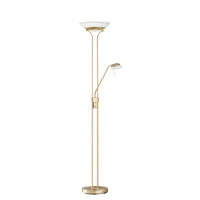 LED LAMPA OSVĚTLUJÍCÍ STROP - bílá/barvy mosazi, Konvenční, kov/sklo (32/182cm) - Fischer & Honsel