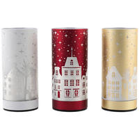 LED-WEIHNACHTSFIGUR  - Beige/Rot, LIFESTYLE, Glas (7/15,5cm)