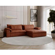 ECKSOFA  in Webstoff Rostfarben  306/198 cm  - Rostfarben/Schwarz, MODERN, Kunststoff/Textil (306/198cm) - Carryhome