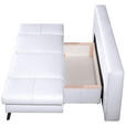 SCHLAFSOFA  in Echtleder Weiß  - Schwarz/Weiß, Design, Leder/Metall (200/85/90cm) - Novel
